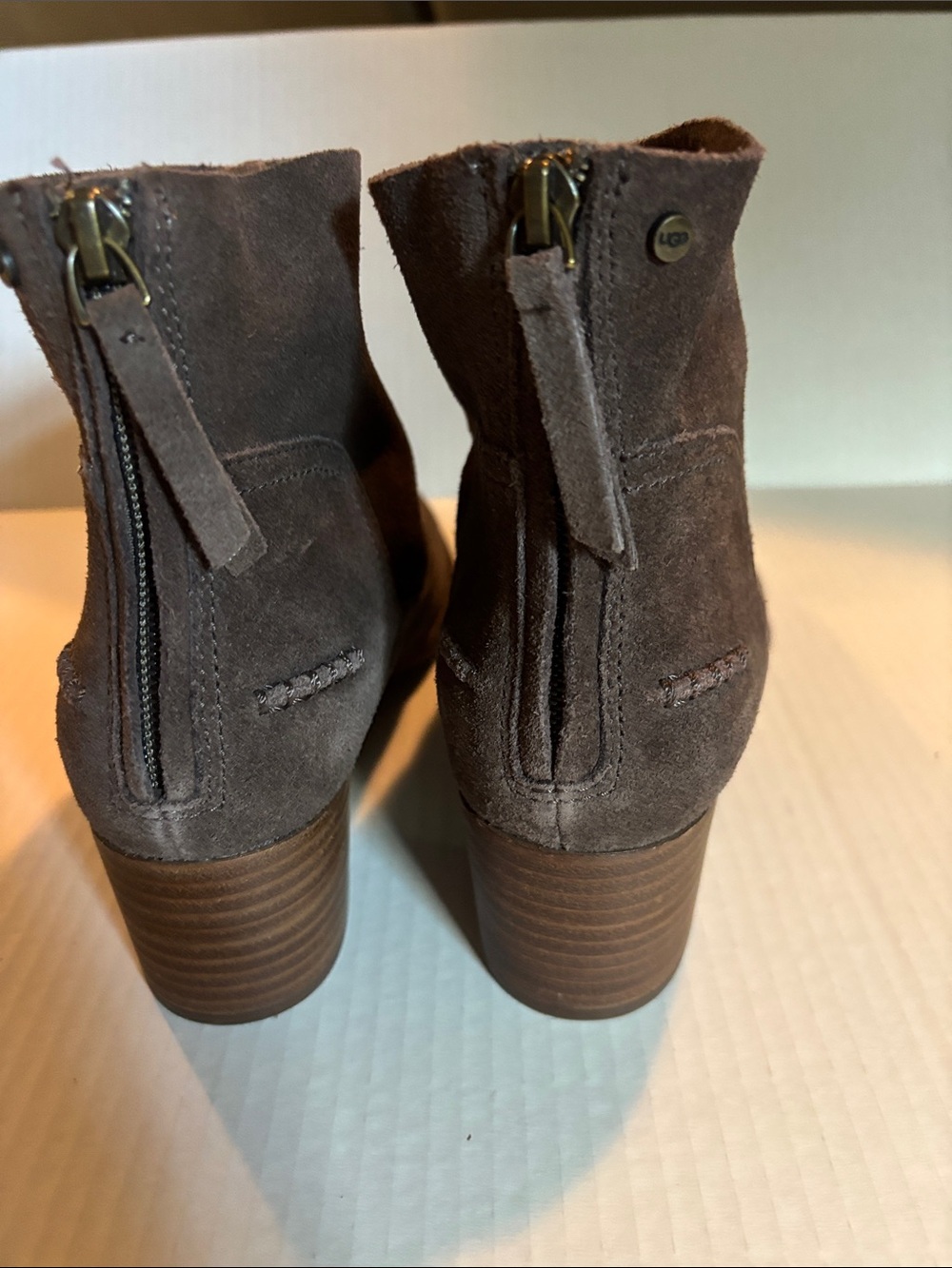 Ugg New without Box Women’s Suede Ankle Boots in Dark Brown Size 8.5 - Picture 5 of 6